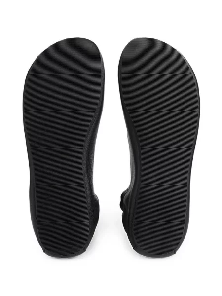 Balerini Groundies din piele negru