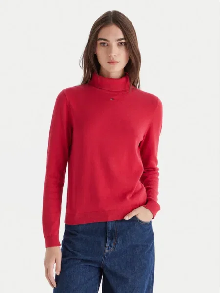 Tommy Jeans Поло Essential Червен розово