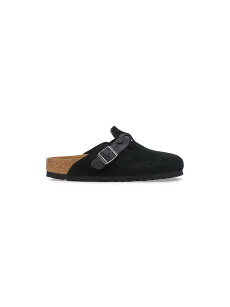 Klapki Birkenstock skórzane czarne