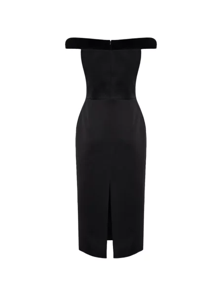 Rochie midi David Koma de catifea negru