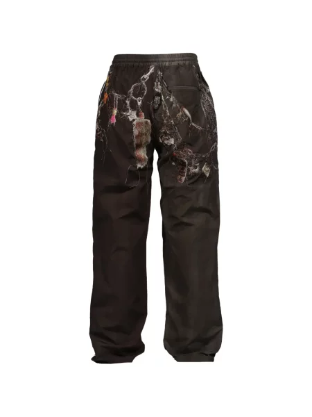 Pantaloni Doublet cu broderie alergare negru