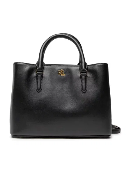 Torba typu kuferek z uchwytem model ‘MARCY’ Lauren Ralph Lauren czarna