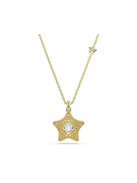 Swarovski naszyjnik z zawieszką pozłacany z cyrkonią SUBLIMA żółty