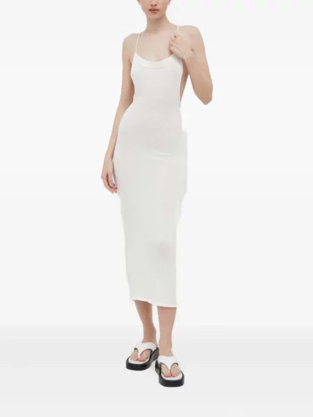 Sukienka midi Alohas do kolan garniturowa biała