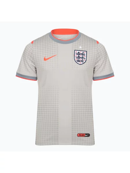 Футболка футбольна Nike England Pre-Match pewter grey/bright crimson сіра
