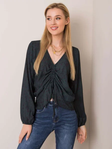 Bluză Fashionhunters verde