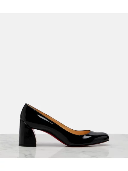 Pantofi cu toc Christian Louboutin din piele de lac negru