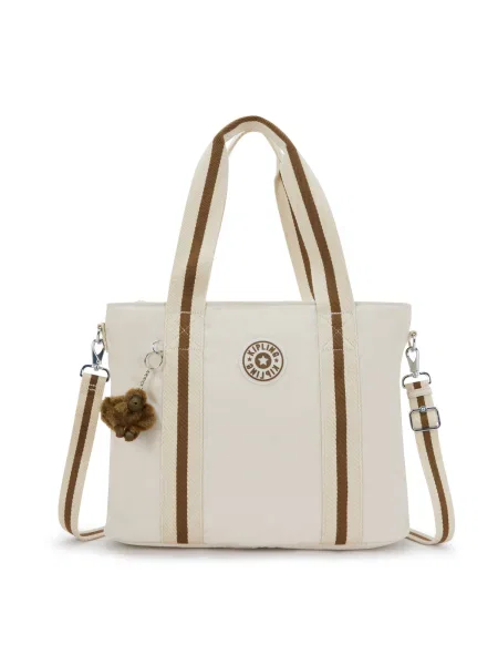 KIPLING Ročna torbica Minta L ecru rjava