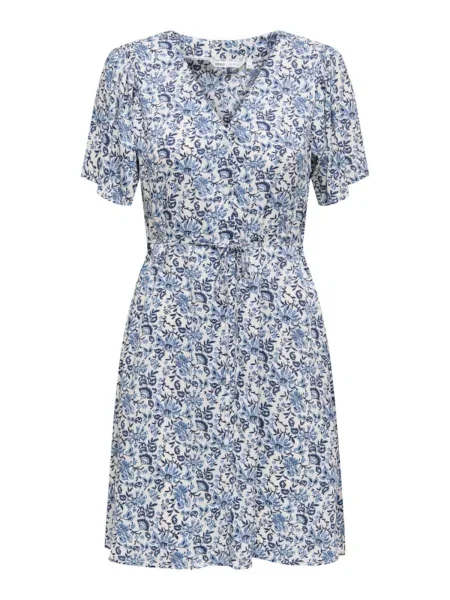 ONLY Dolga srajca ONLEVIDA marine / opal / volneno bela