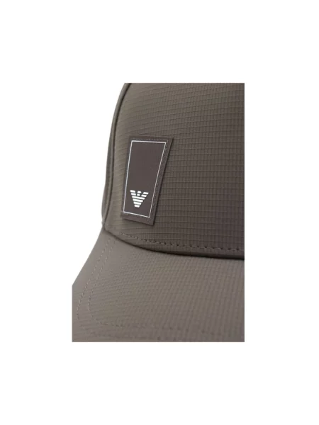 Czapka z daszkiem Emporio Armani z logo brązowa