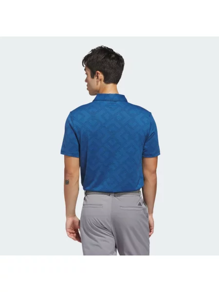 KOSZULKA POLO JACQUARD czarna