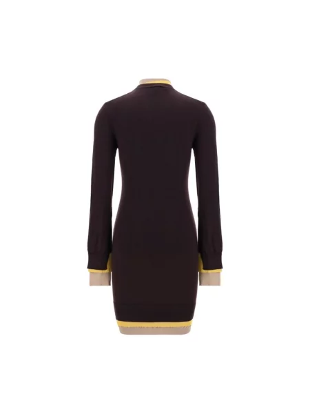 Sukienka mini Fendi wełniana fioletowa