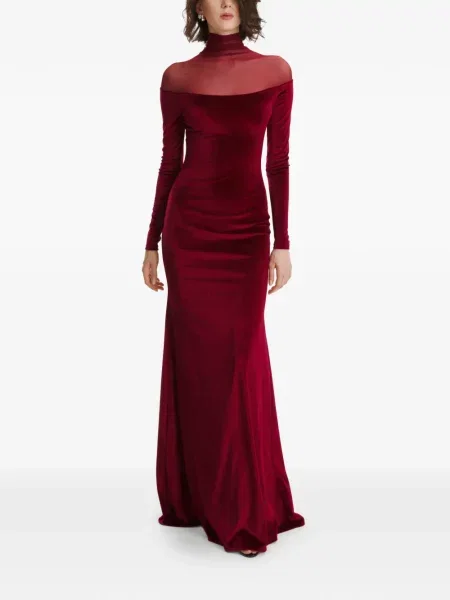 Rochie maxi 2310 Studio plasă de costum roșu