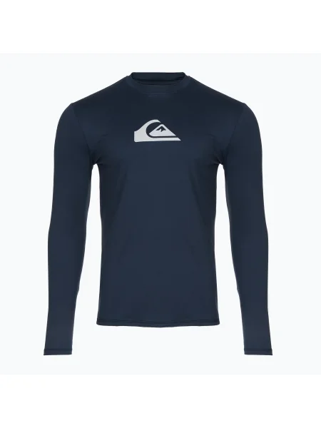 Longsleeve de înot pentru bărbați Quiksilver Solid Streak navy blazer/grey gri