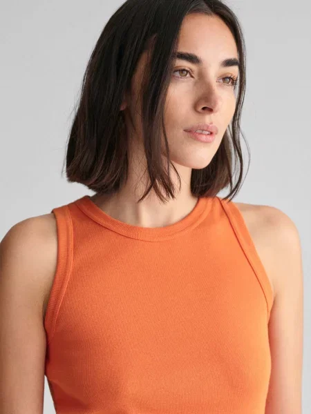 Майка Gant з високим коміром помаранчева