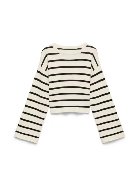 VERO MODA Pulover VMFreya negru alb