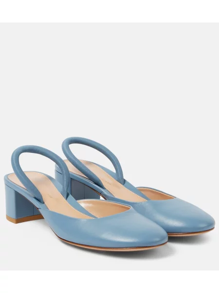 Usnjene mules Gianvito Rossi modra