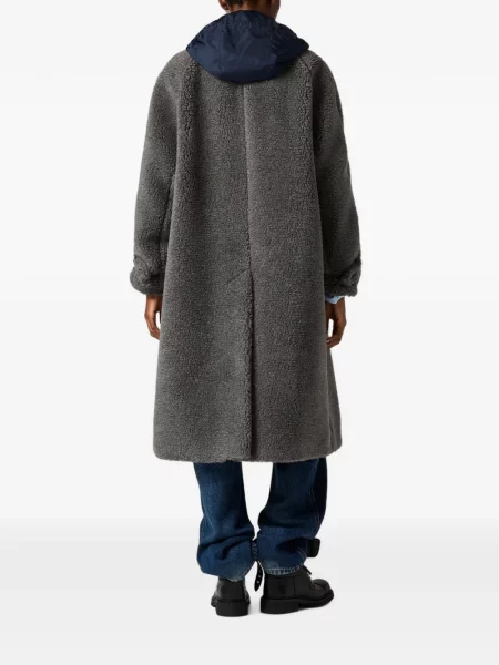 Palton Miu Miu din fleece gri