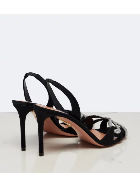 Sandale Aquazzura din piele slingback negru