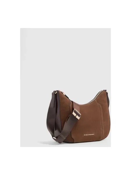 Torebka crossbody Piquadro skórzana brązowa