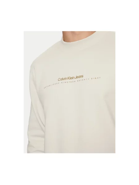 Bluza Calvin Klein Jeans beżowa