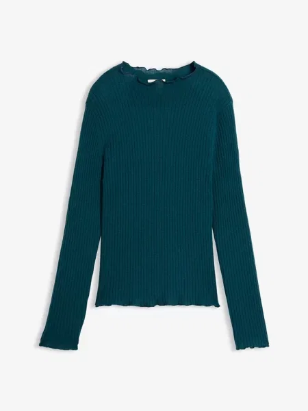Sweter z miękkiej wełny merino niebieski