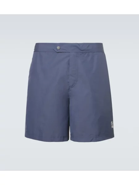 Kąpielówki Brunello Cucinelli z autografem niebieskie