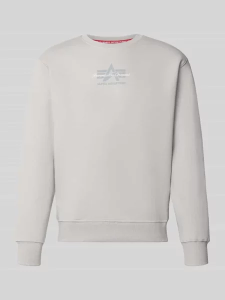 Bluza z logo i okrągłym dekoltem Alpha Industries