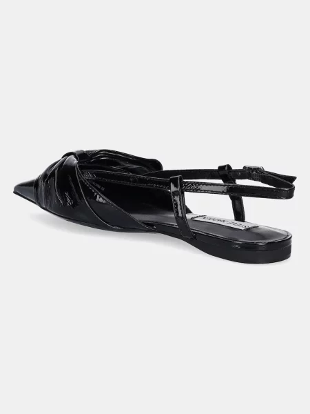 Kožené baleríny Steve Madden Dazzled s odkrytou patou černá