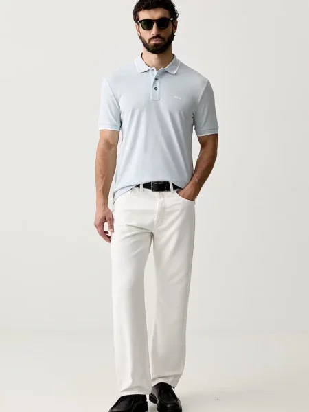 BOSS Tricou Parlay pastel albastru