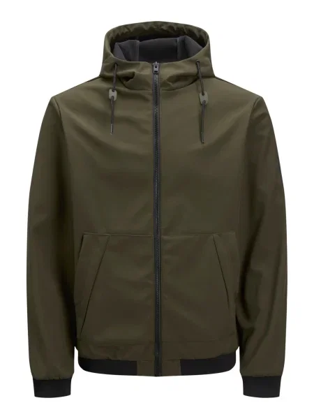 JACK & JONES Geacă de primăvară-toamnă JCOClassic kaki / verde limetă negru