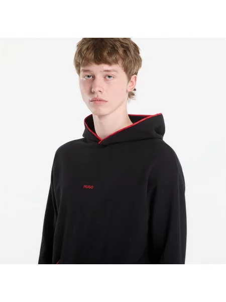 Суичър с качулка Hugo Boss черно