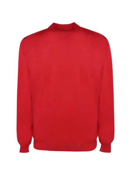 Tricou polo Dell'oglio tricotate roșu