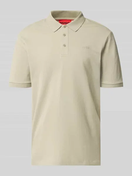 Koszulka polo o kroju regular fit z czystej bawełny Model Hugo zielona