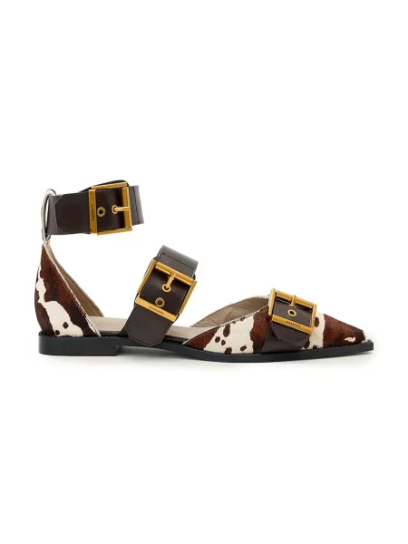 AllSaints balerini din piele Sutton Shoe bej
