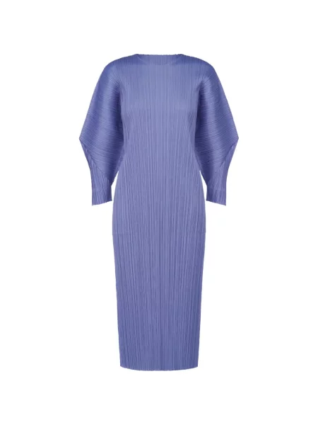 Rochie midi Pleats Please Issey Miyake plisată până la genunchi de costum albastru