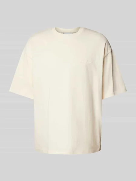 T-shirt o kroju oversized fit z czystej bawełny z nadrukiem z logo Review