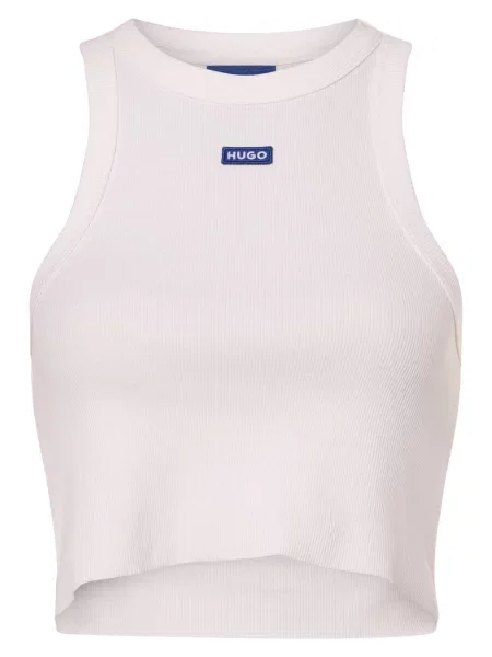 Dzianinowy top Hugo Blue biały