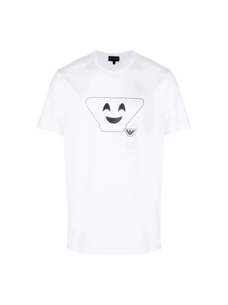 Koszulka Emporio Armani z logo biała