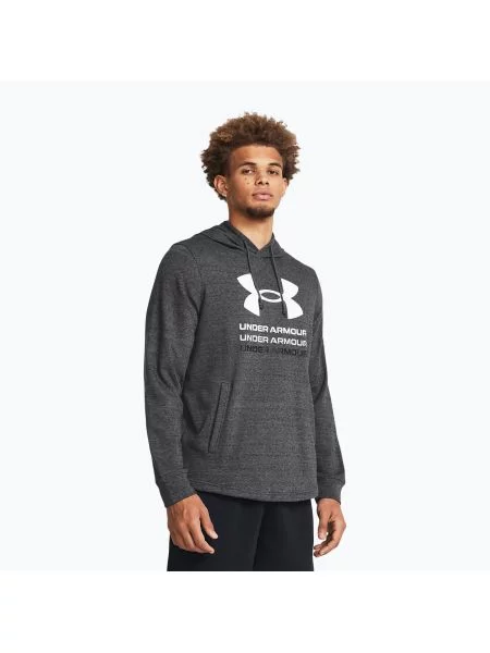 Bluza Under Armour Rival Terry Graphic Hood castlerock/black czarna