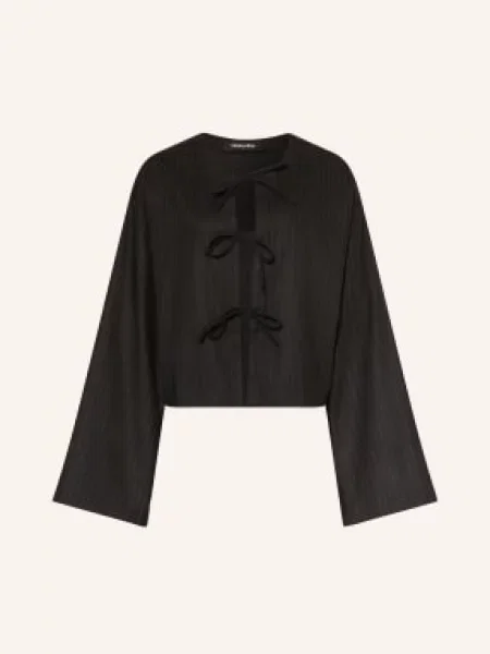 Black Palms Bluzka Benja schwarz biała