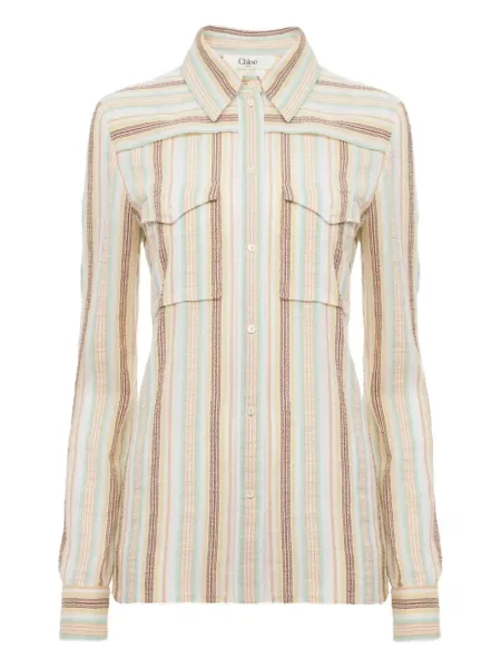 Cămașă Chloé cu dungi alb