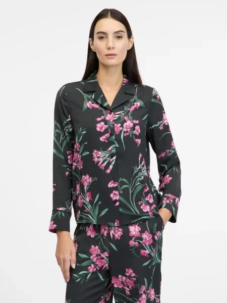 Сатенена пижама Orsay черно