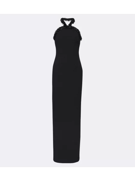 Rochie Roland Mouret cu gât halter negru