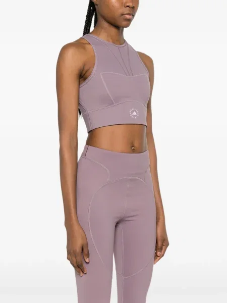 Běžecké stahovací šňůrka legíny Adidas s autogramem fialové