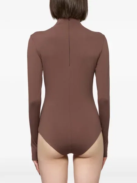 Lung top Atu Body Couture din tul maro