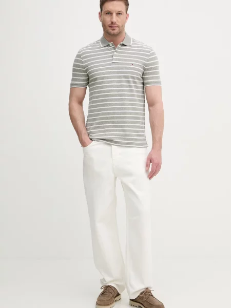 Tricou polo Tommy Hilfiger de in verde