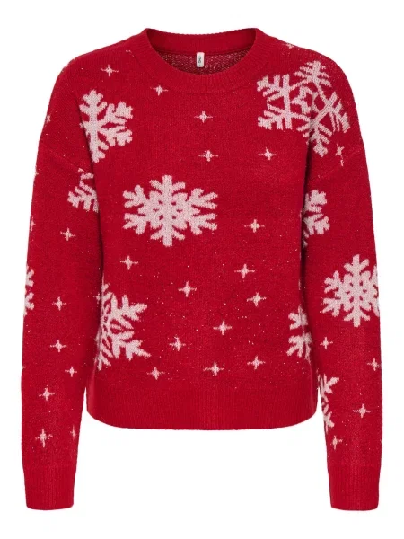ONLY Pulover ONLXmas roșu alb