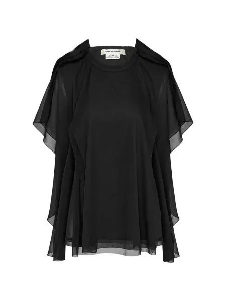 Bluză Comme Des Garçons din șifon negru