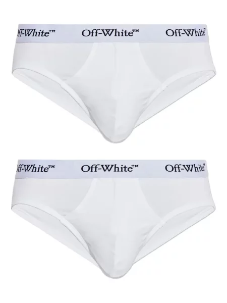 Chiloți multipac Off-white cu autograf alb